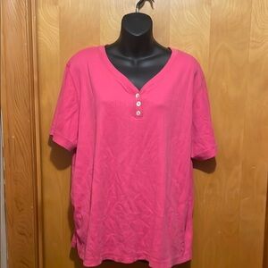 White Stag Pink Boxy Short Sleeve T-Shirt pit to pit 25